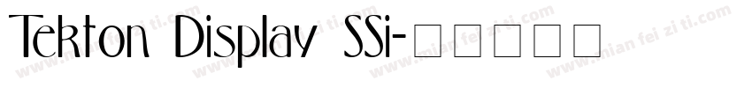 Tekton Display SSi字体转换